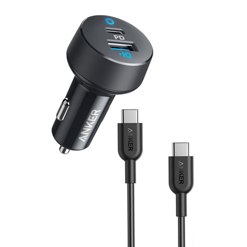 Anker 35W Car Charger 2-Port USB-A/USB-C with USB-C Cable B2732HF15